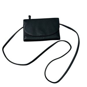 Fossil Sophia Elegant Black Leather Crossbody Wallet New NWT Festival Club Fair